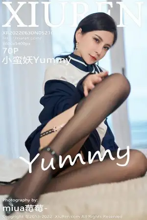 [XiuRen秀人网]No.5210_模特小蛮妖Yummy半脱性感职业装露蕾丝内衣黑丝吊袜诱惑写真70P