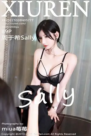 [XiuRen秀人网]No.5777_女神周于希Sally黑上衣配浅色短裙露超薄闪亮黑丝极致魅惑写真89P