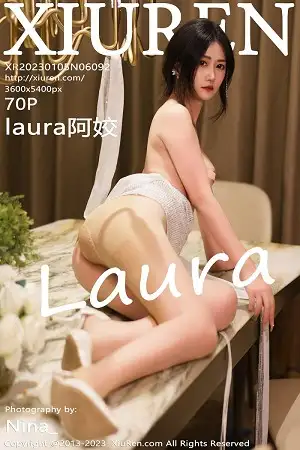 [XiuRen秀人网]No.6092_模特laura阿姣三亚旅拍浅色露肩连衣裙配开档肉丝惹火诱惑写真70P