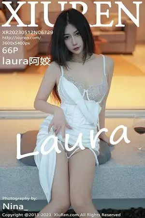 [XiuRen秀人网]No.6729_模特laura阿姣脱白色吊带长裙露浅色轻透蕾丝内衣完美诱惑写真66P