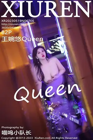 [XiuRen秀人网]No.6766_模特王婉悠Queen性感黑色情趣服配开档黑丝秀惹火身材诱惑写真82P