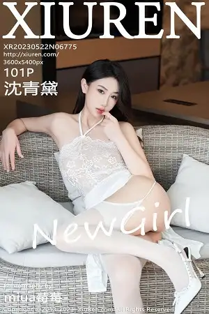 [XiuRen秀人网]No.6775_新人模特沈青黛白色蕾丝情趣服配白丝吊袜秀惹火身材诱惑写真101P