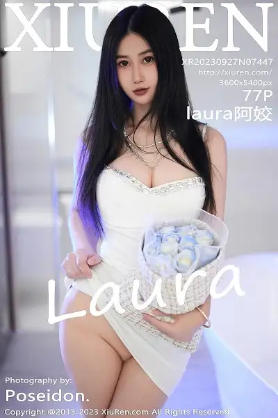 [XiuRen秀人网]No.7447_模特laura阿姣性感白色吊带短裙配白色高跟秀完美身材迷人写真77P