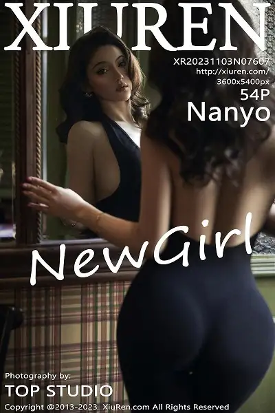 [XiuRen秀人网]No.7607_新人模特Nanyo黑色露背连衣裙配黑丝渔网秀曼妙身姿诱惑写真54P