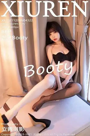 [XiuRen秀人网]No.4322_女神芝芝Booty黑色典雅服饰配黑丝网袜半脱露性感内衣诱惑写真86P