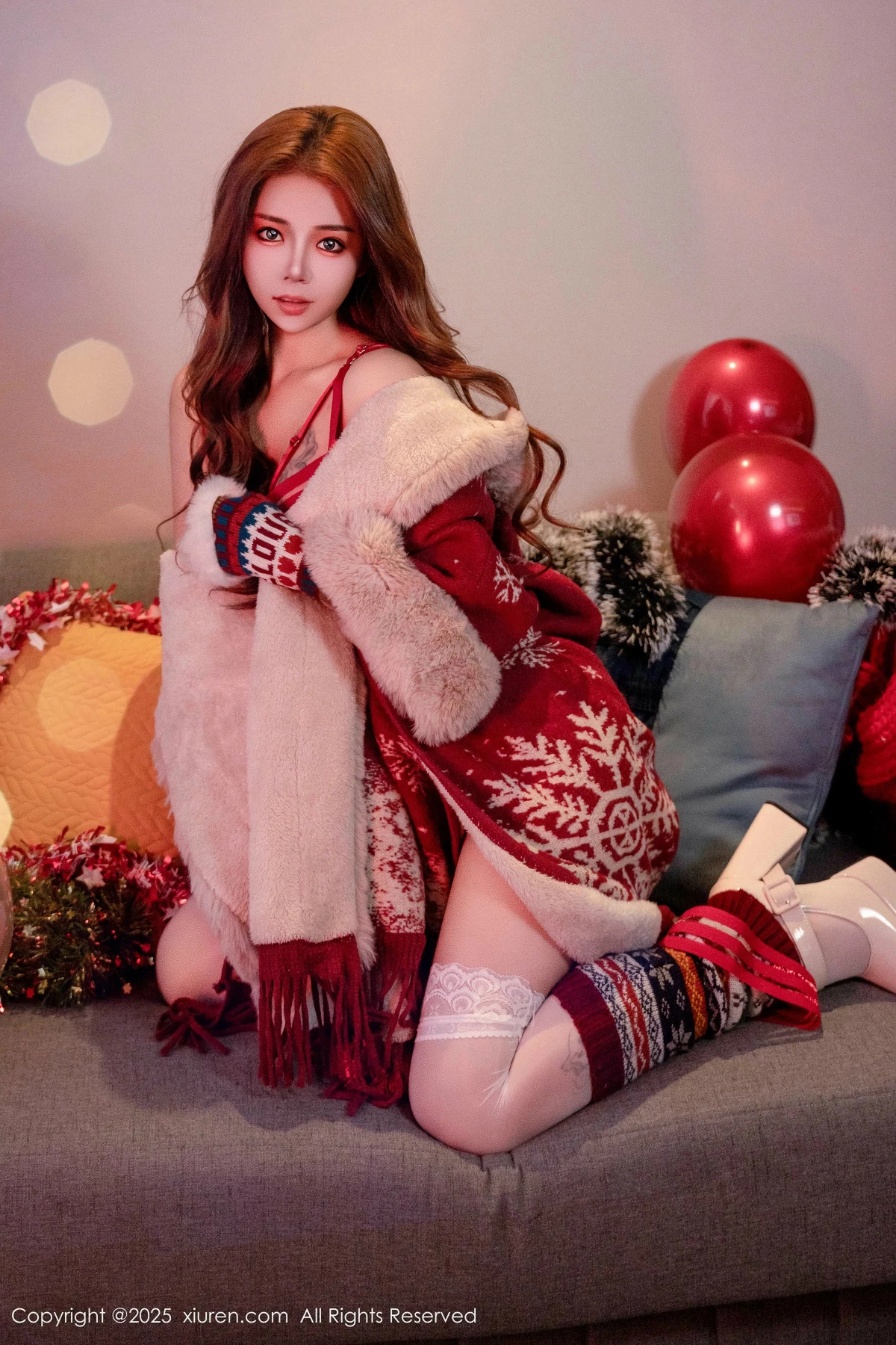 2kmn.vip_[XiuRen秀人网]No.9789_模特沐娜娜新年主题性感情趣内衣配白丝袜秀惹火身材诱惑写真88P