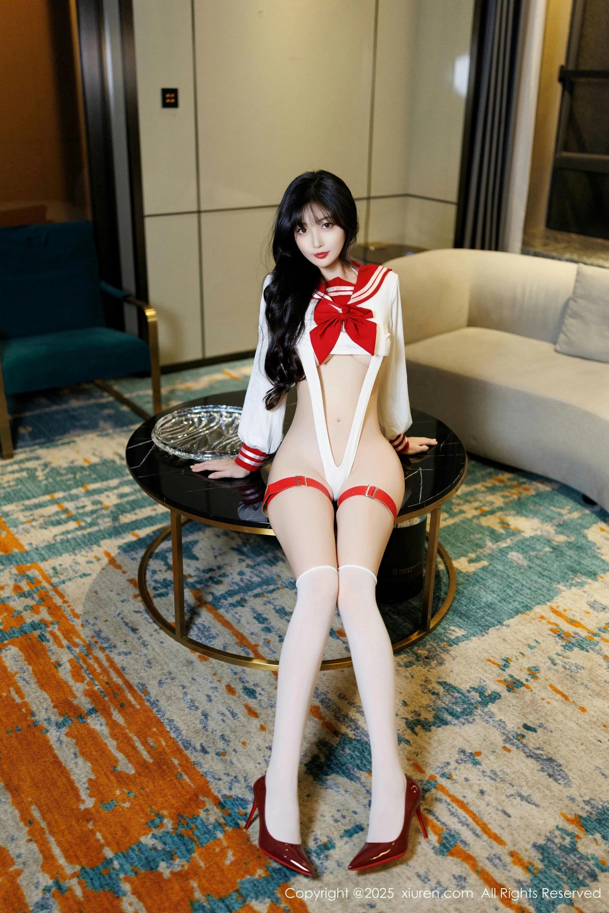 2kmn.vip_[XiuRen秀人网]No.9800_模特林星阑性感白色高叉连体内衣+蕾丝内衣秀曼妙身材诱惑写真84P