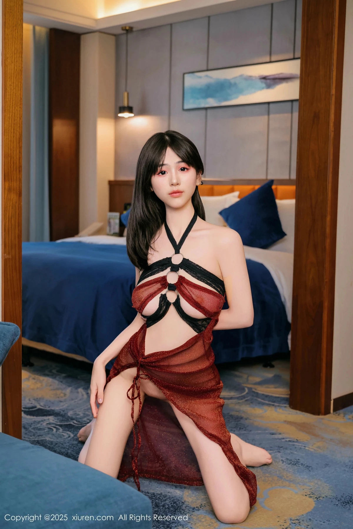 2kmn.vip_[XiuRen秀人网]No.9804_模特奶芙乔乔性感红黑薄纱古装服饰半脱秀凹凸身材撩人诱惑写真81P