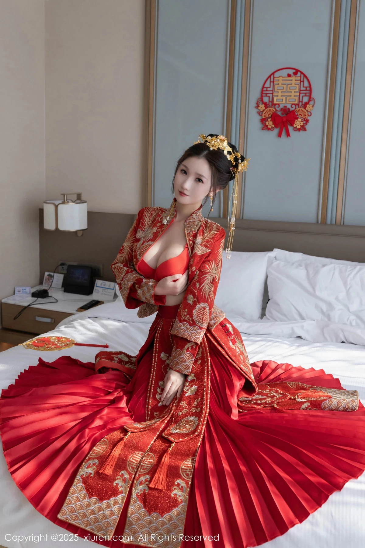 2kmn.vip_[XiuRen秀人网]No.9811_模特杏子Yada性感新娘装红色情趣内衣配超薄肉丝秀美腿诱惑写真84P