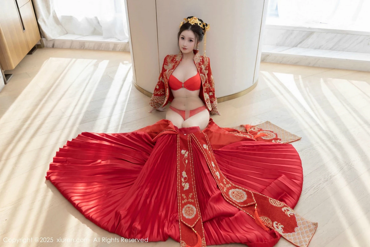 2kmn.vip_[XiuRen秀人网]No.9811_模特杏子Yada性感新娘装红色情趣内衣配超薄肉丝秀美腿诱惑写真84P