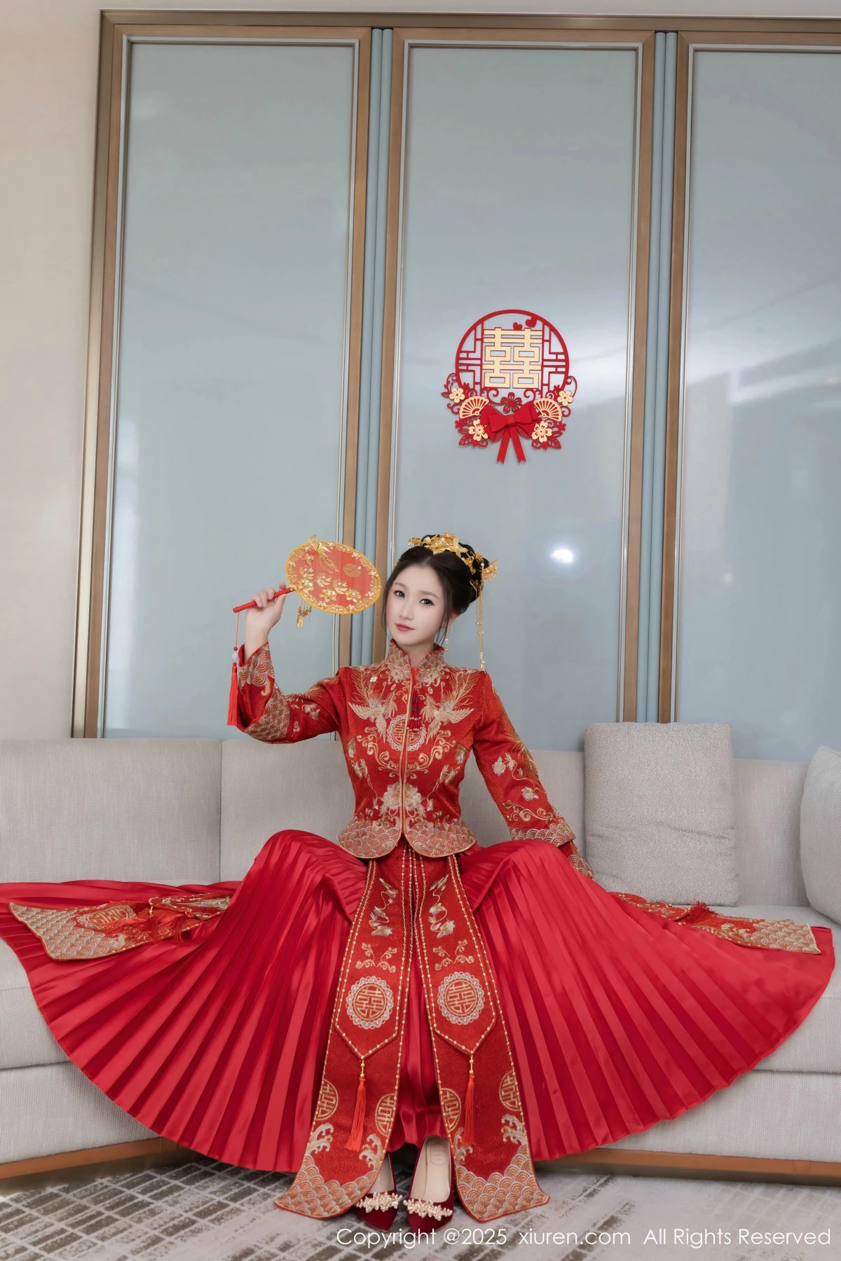 2kmn.vip_[XiuRen秀人网]No.9811_模特杏子Yada性感新娘装红色情趣内衣配超薄肉丝秀美腿诱惑写真84P