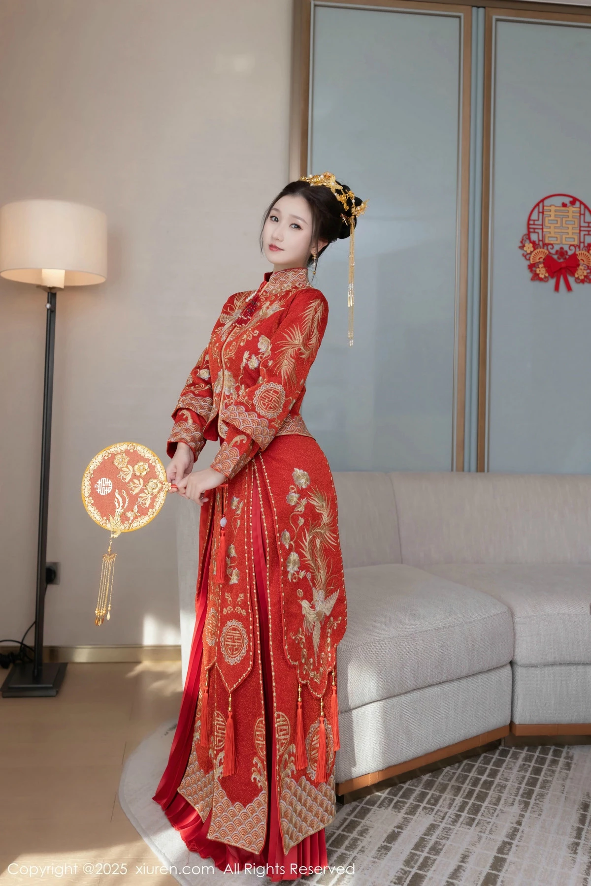 2kmn.vip_[XiuRen秀人网]No.9811_模特杏子Yada性感新娘装红色情趣内衣配超薄肉丝秀美腿诱惑写真84P