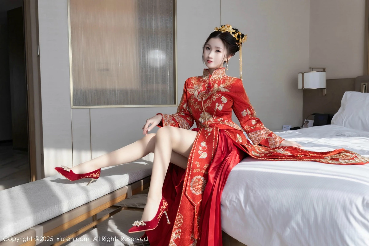 2kmn.vip_[XiuRen秀人网]No.9811_模特杏子Yada性感新娘装红色情趣内衣配超薄肉丝秀美腿诱惑写真84P