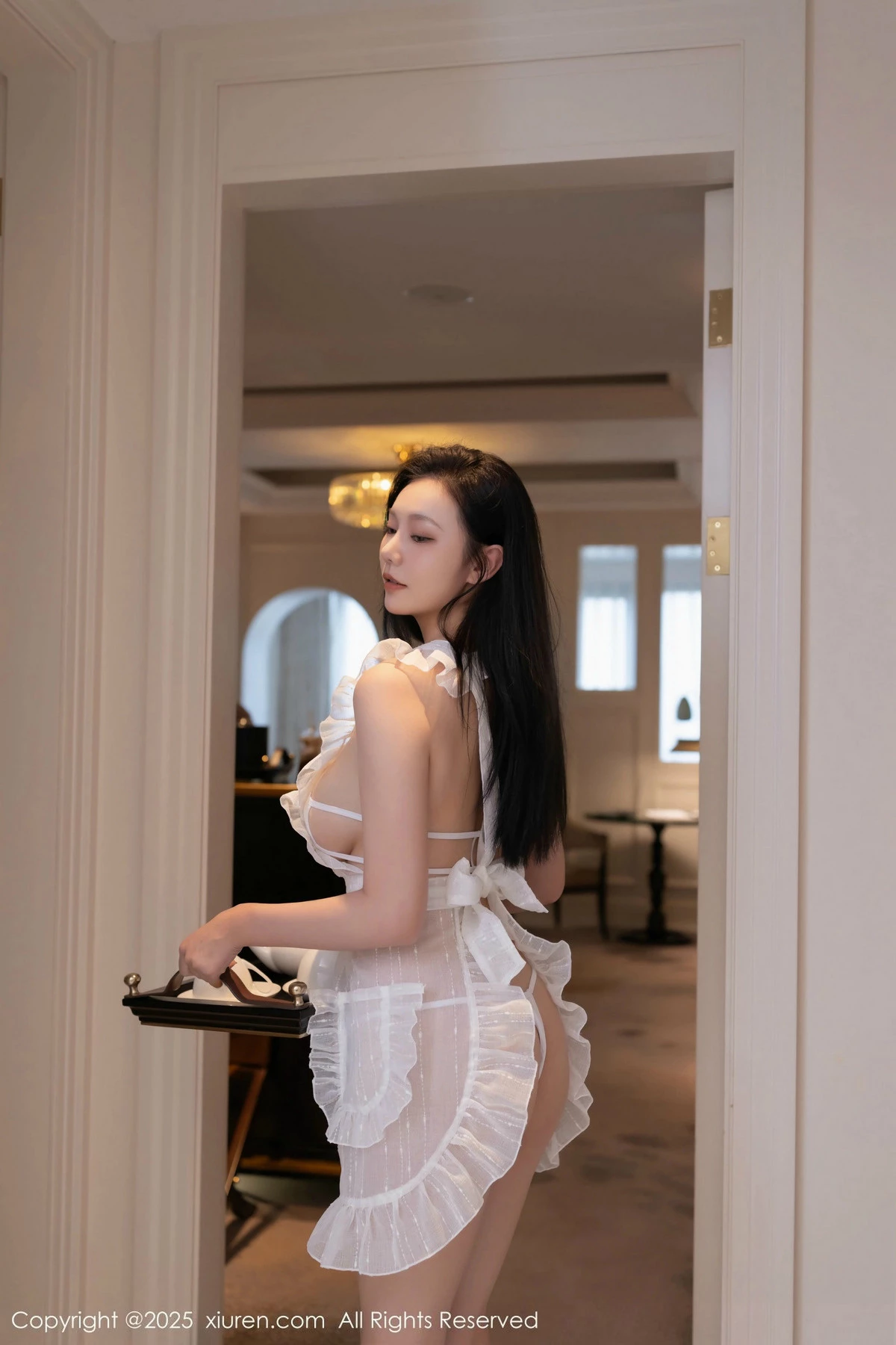 2kmn.vip_[XiuRen秀人网]No.9821_模特安然anran性感白色情趣女仆服露白色内衣秀曼妙身姿诱惑写真80P