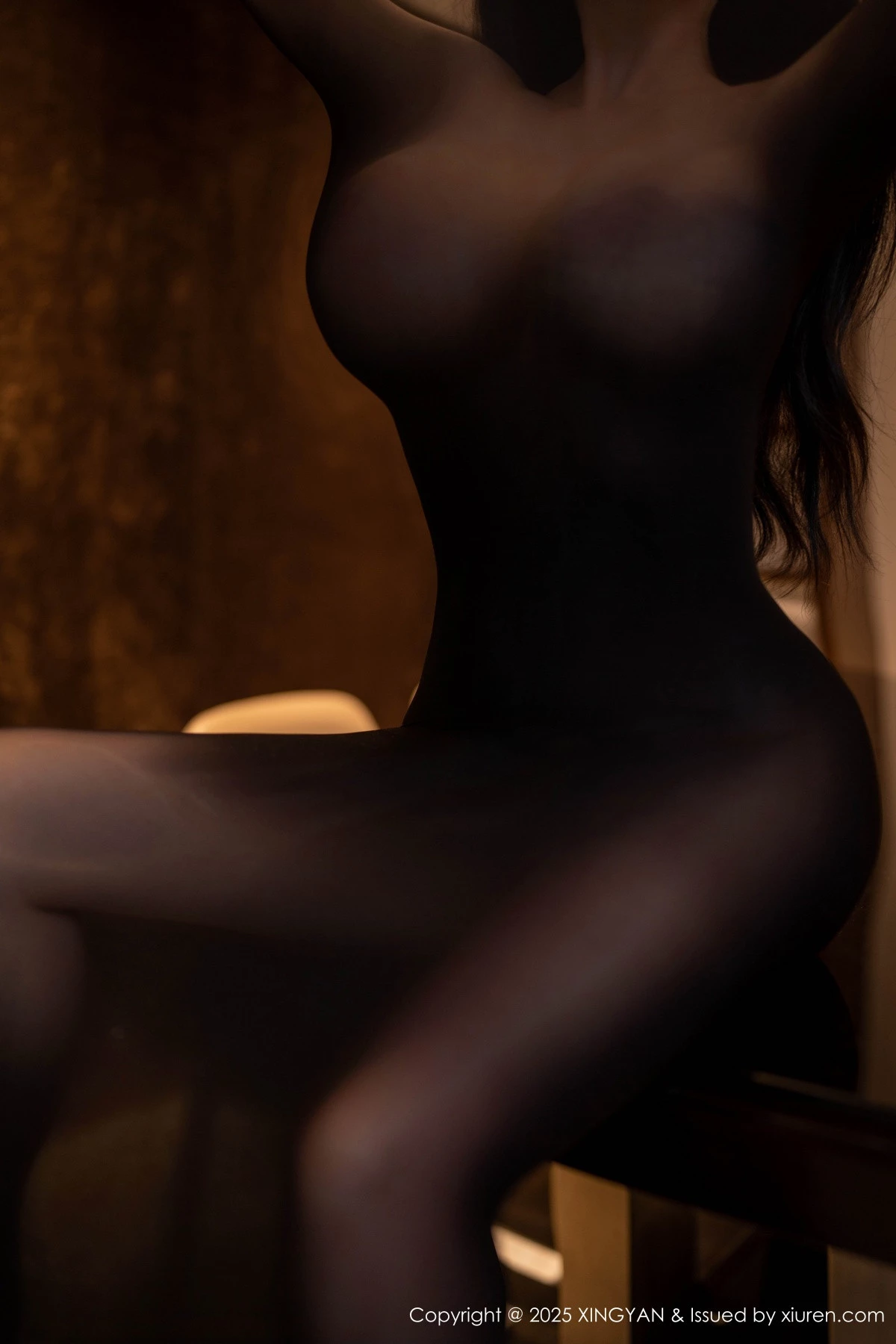 2kmn.vip_[XINGYAN星颜社]VOL.309_模特潘思沁私房性感超薄黑色连体丝袜秀巨乳肥臀惹火诱惑写真80P