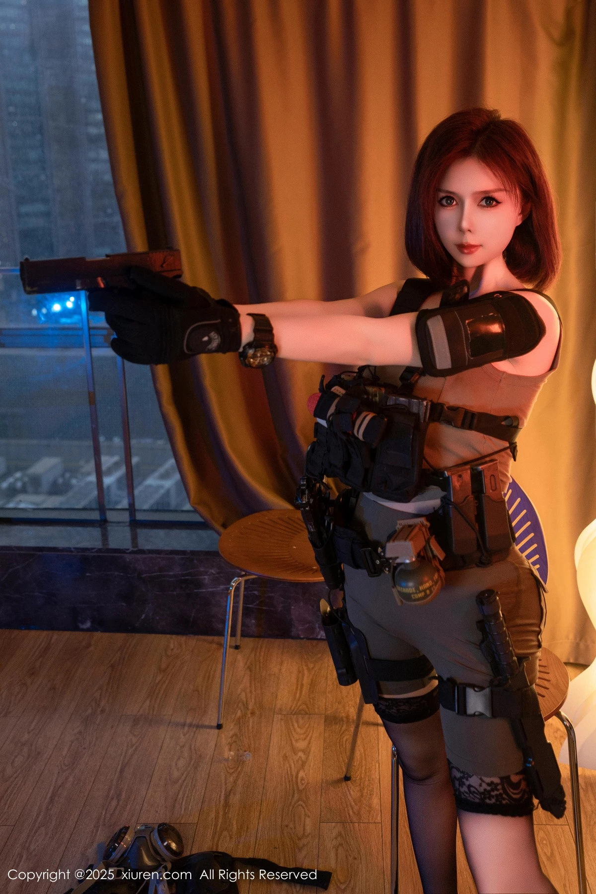 2kmn.vip_[XiuRen秀人网]No.9759_模特白芷yy性感美女战士装扮黑色内衣配黑丝袜秀曼妙身姿诱惑写真94P