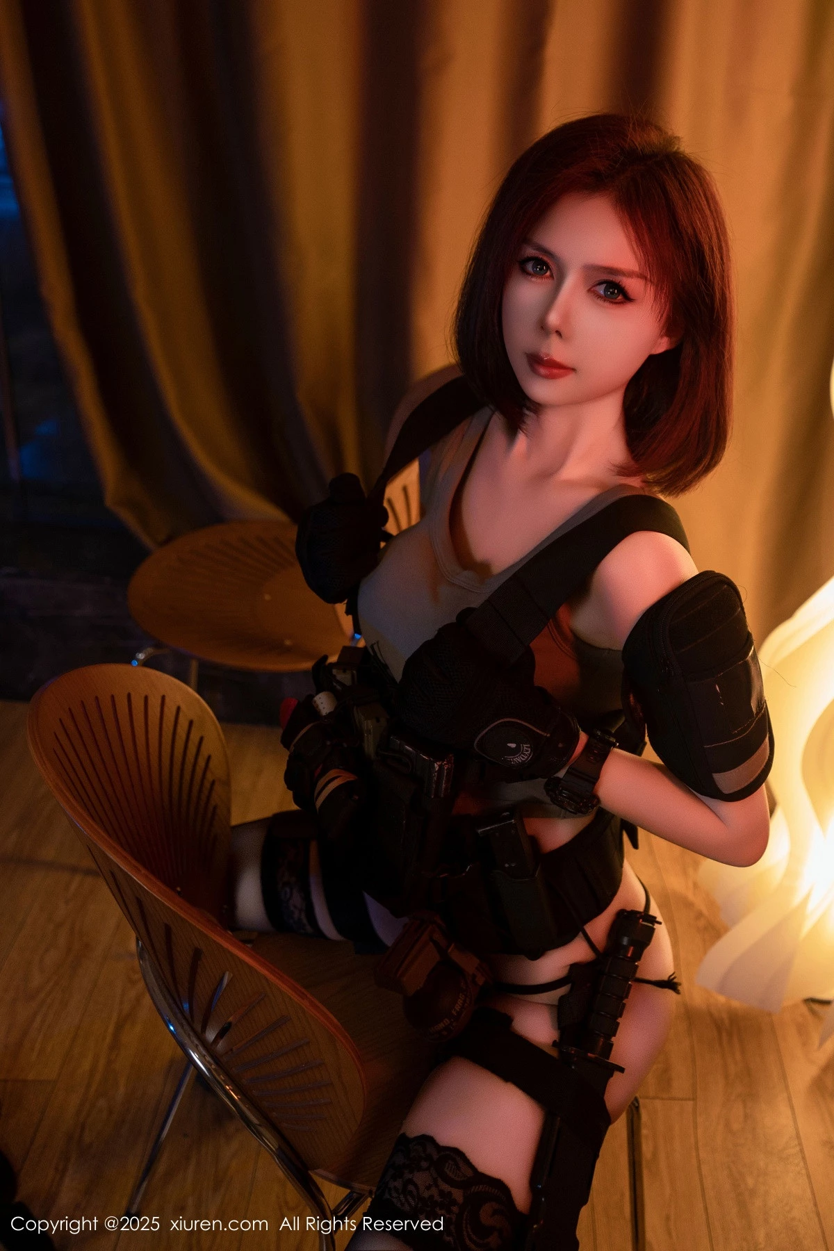 2kmn.vip_[XiuRen秀人网]No.9759_模特白芷yy性感美女战士装扮黑色内衣配黑丝袜秀曼妙身姿诱惑写真94P