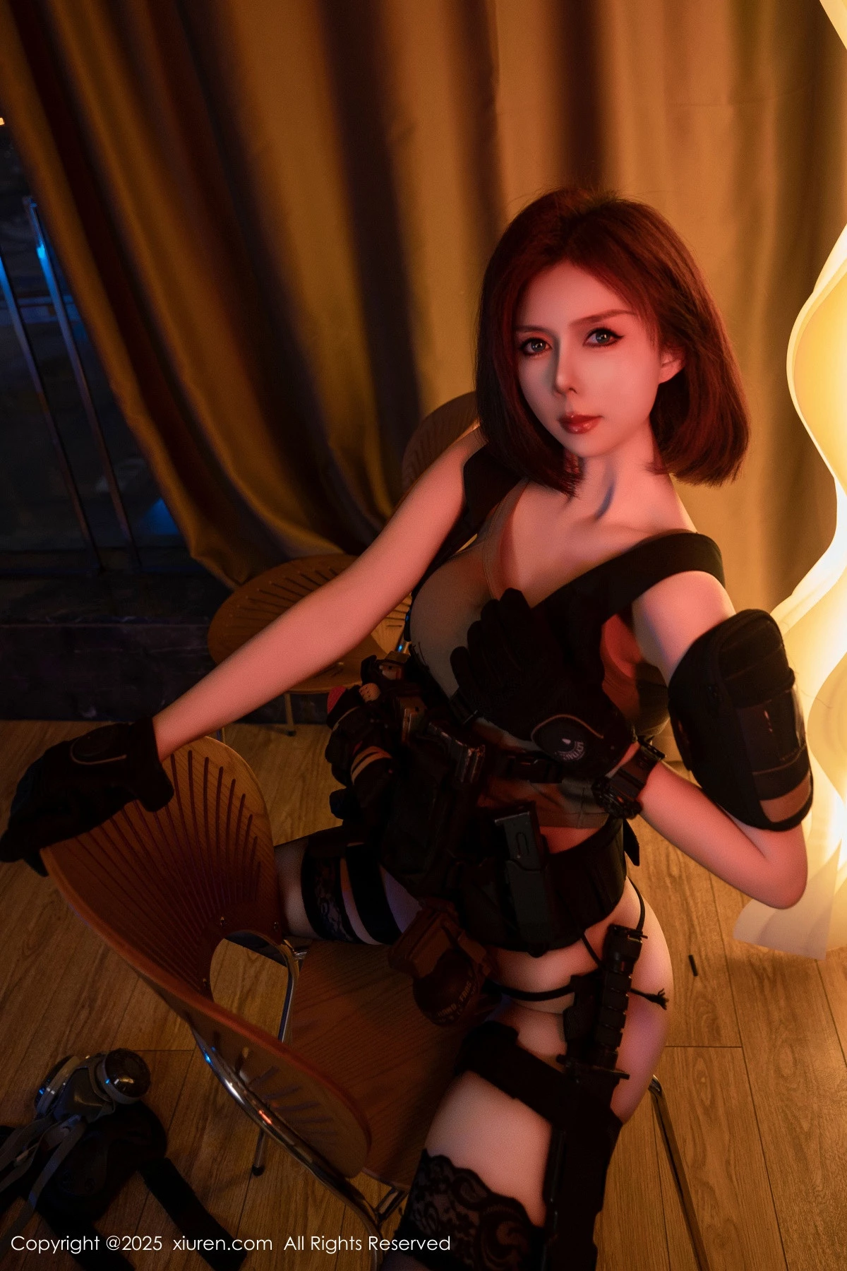 2kmn.vip_[XiuRen秀人网]No.9759_模特白芷yy性感美女战士装扮黑色内衣配黑丝袜秀曼妙身姿诱惑写真94P