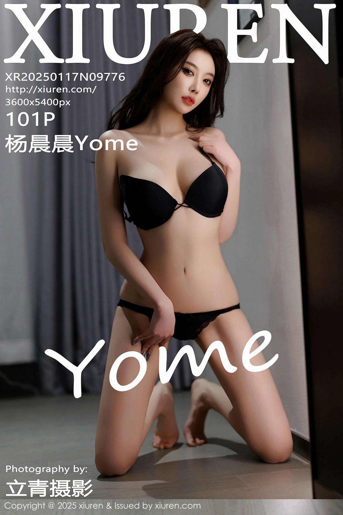 2kmn.vip_[XiuRen秀人网]No.9776_女神杨晨晨Yome黑色连衣短裙露黑色内衣配开档黑丝极致魅惑写真101P