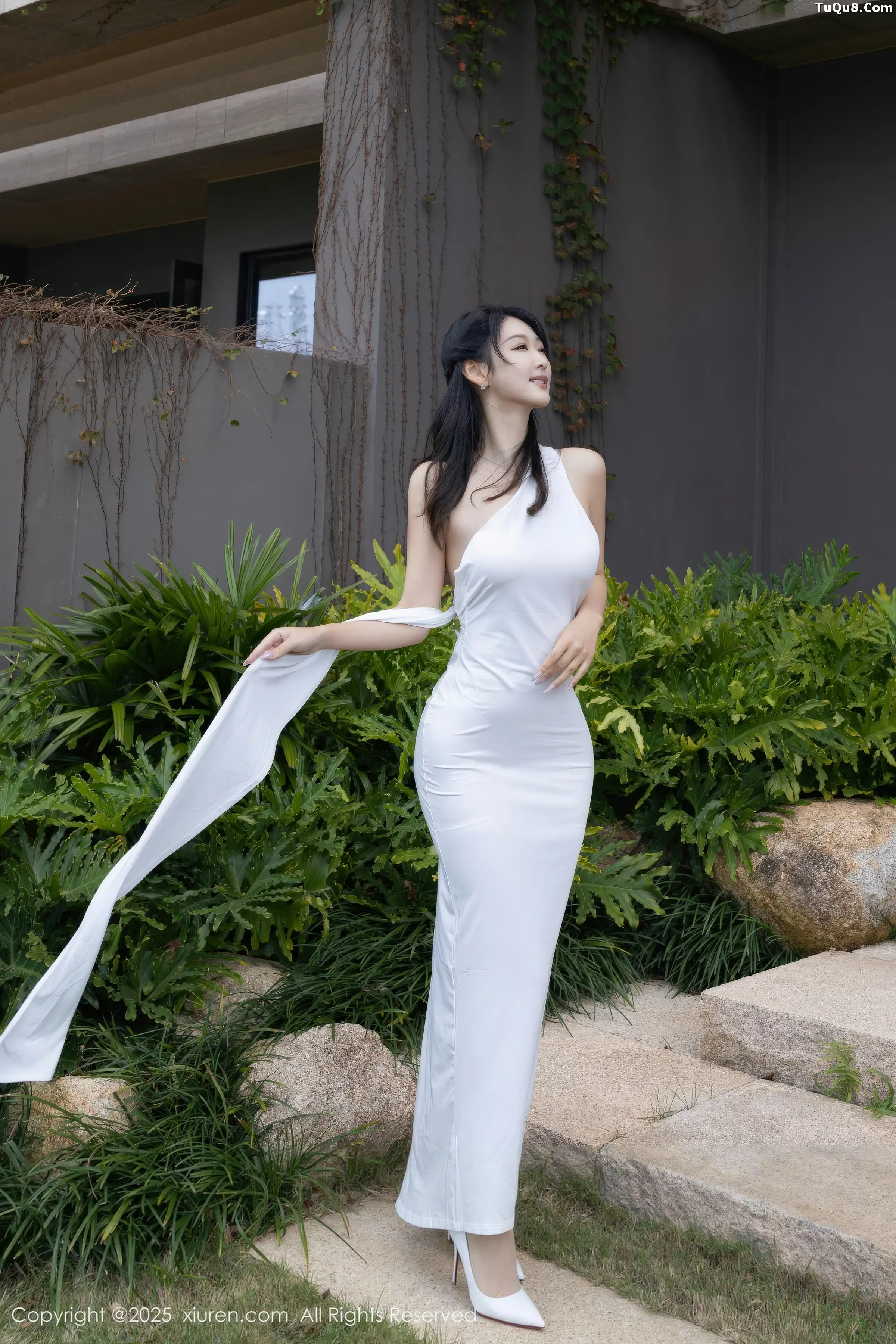 2kmn.vip_[XiuRen秀人网]No.11109_模特唐安琪性感白色长裙配超薄无内肉丝秀曼妙身姿撩人诱惑写真77P