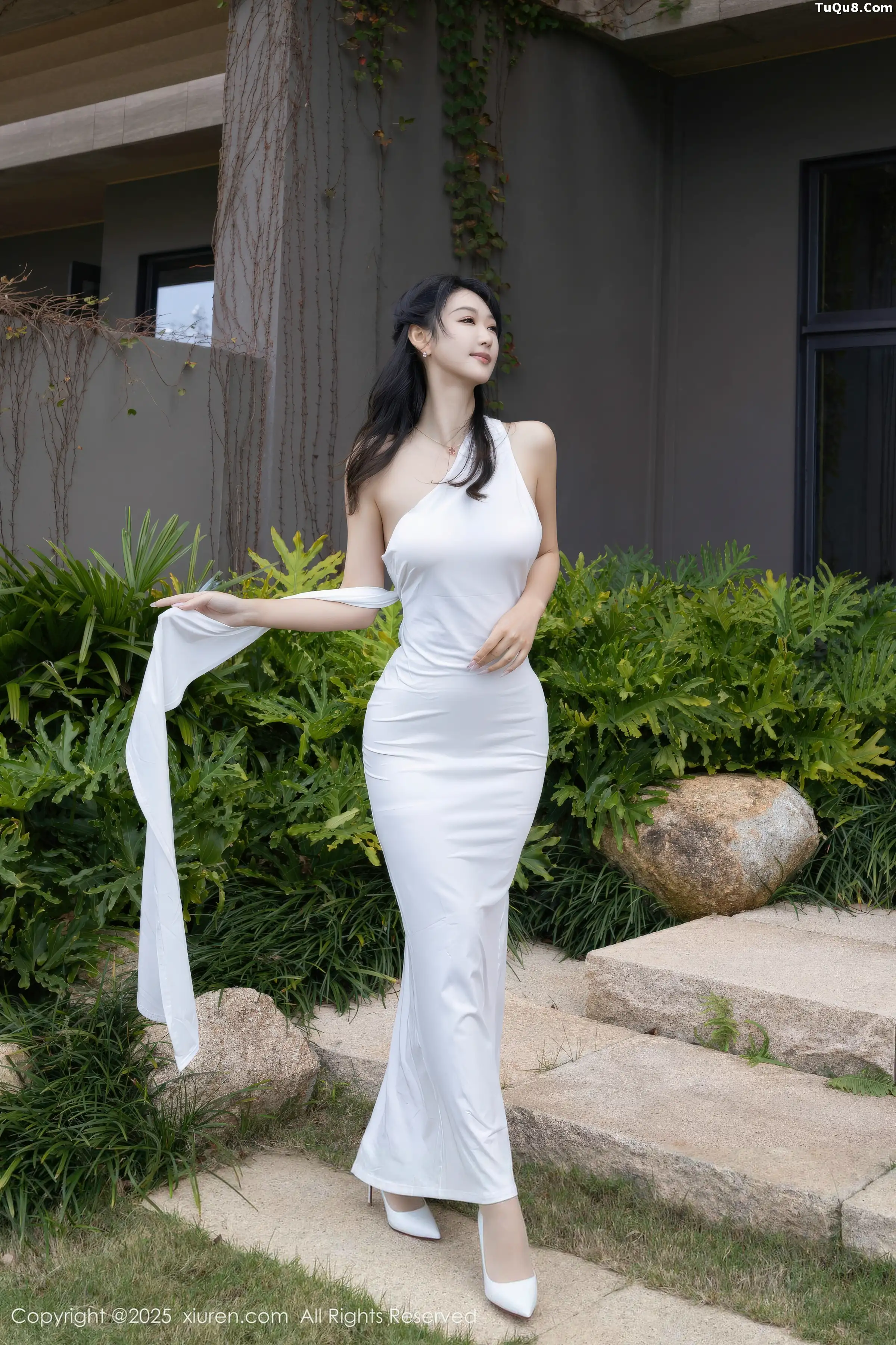 2kmn.vip_[XiuRen秀人网]No.11109_模特唐安琪性感白色长裙配超薄无内肉丝秀曼妙身姿撩人诱惑写真77P