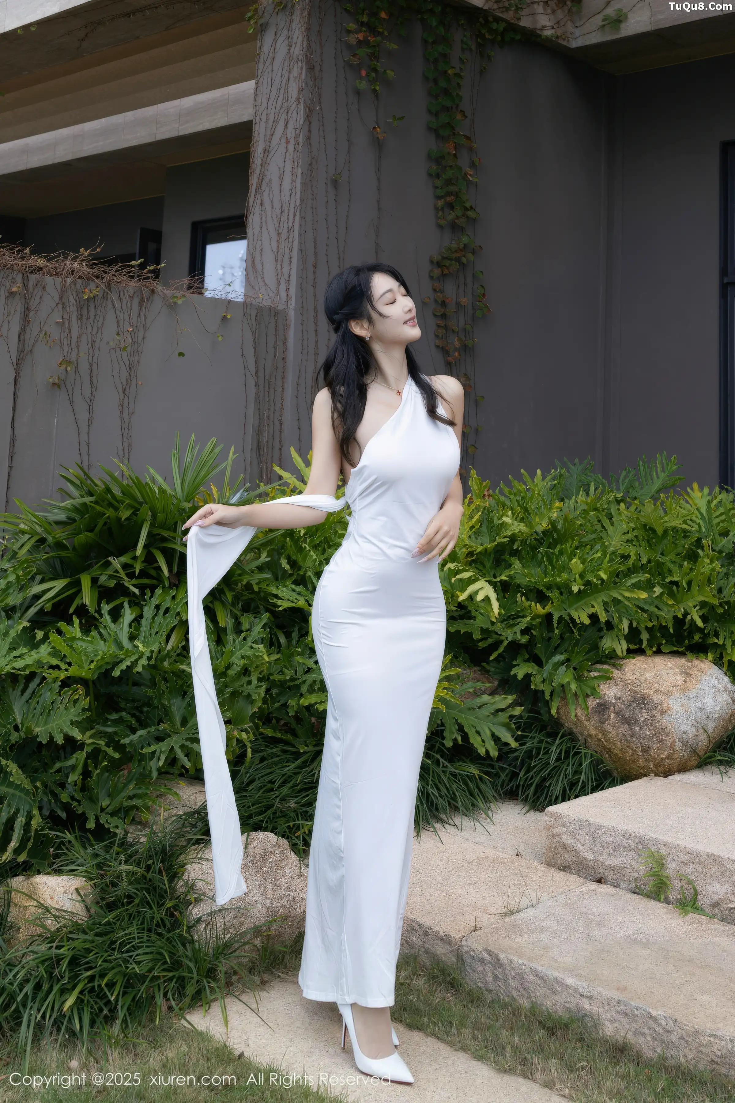 2kmn.vip_[XiuRen秀人网]No.11109_模特唐安琪性感白色长裙配超薄无内肉丝秀曼妙身姿撩人诱惑写真77P