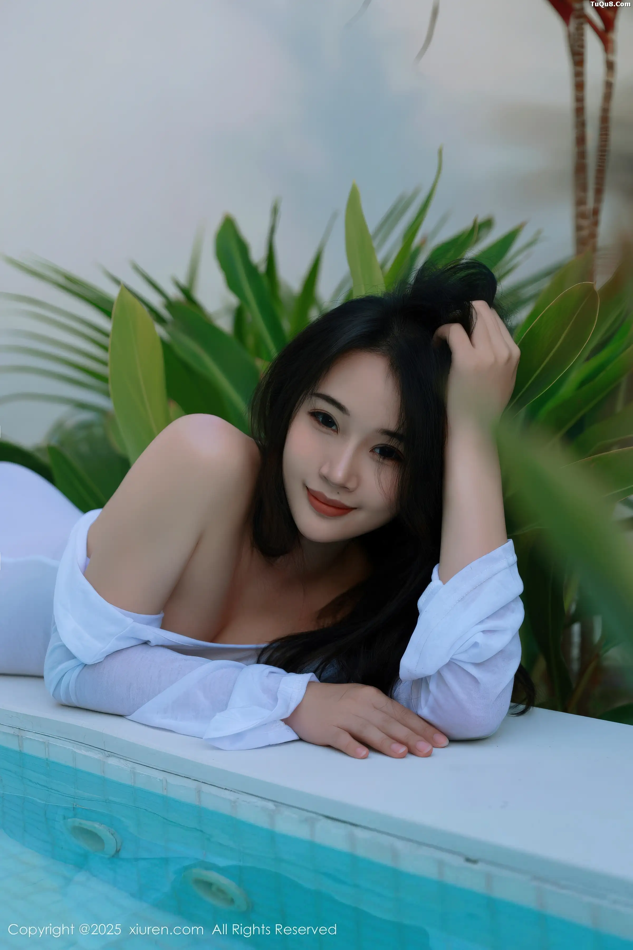 2kmn.vip_[XiuRen秀人网]No.11129_模特南乔泳池场景性感白色连衣裙湿身秀完美身材撩人诱惑写真82P