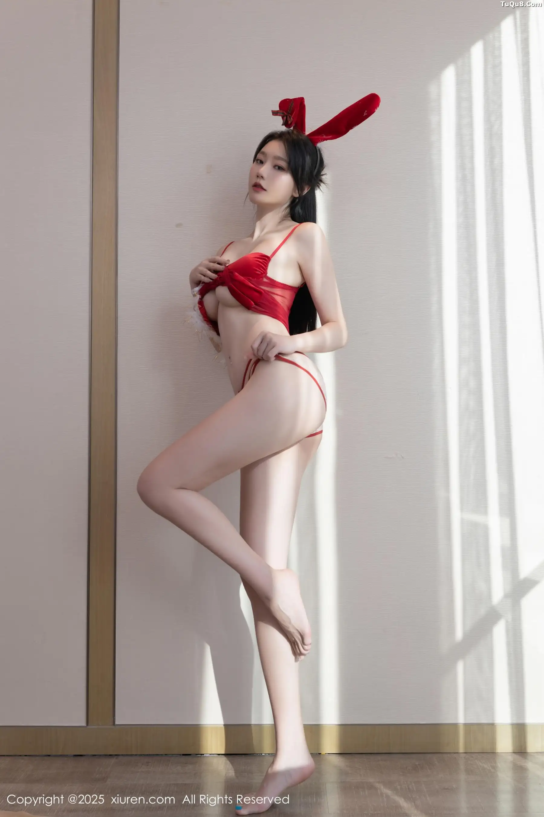 2kmn.vip_[XiuRen秀人网]No.11143_模特安然anran性感红色情趣服饰配超薄肉丝秀曼妙身姿诱惑写真76P