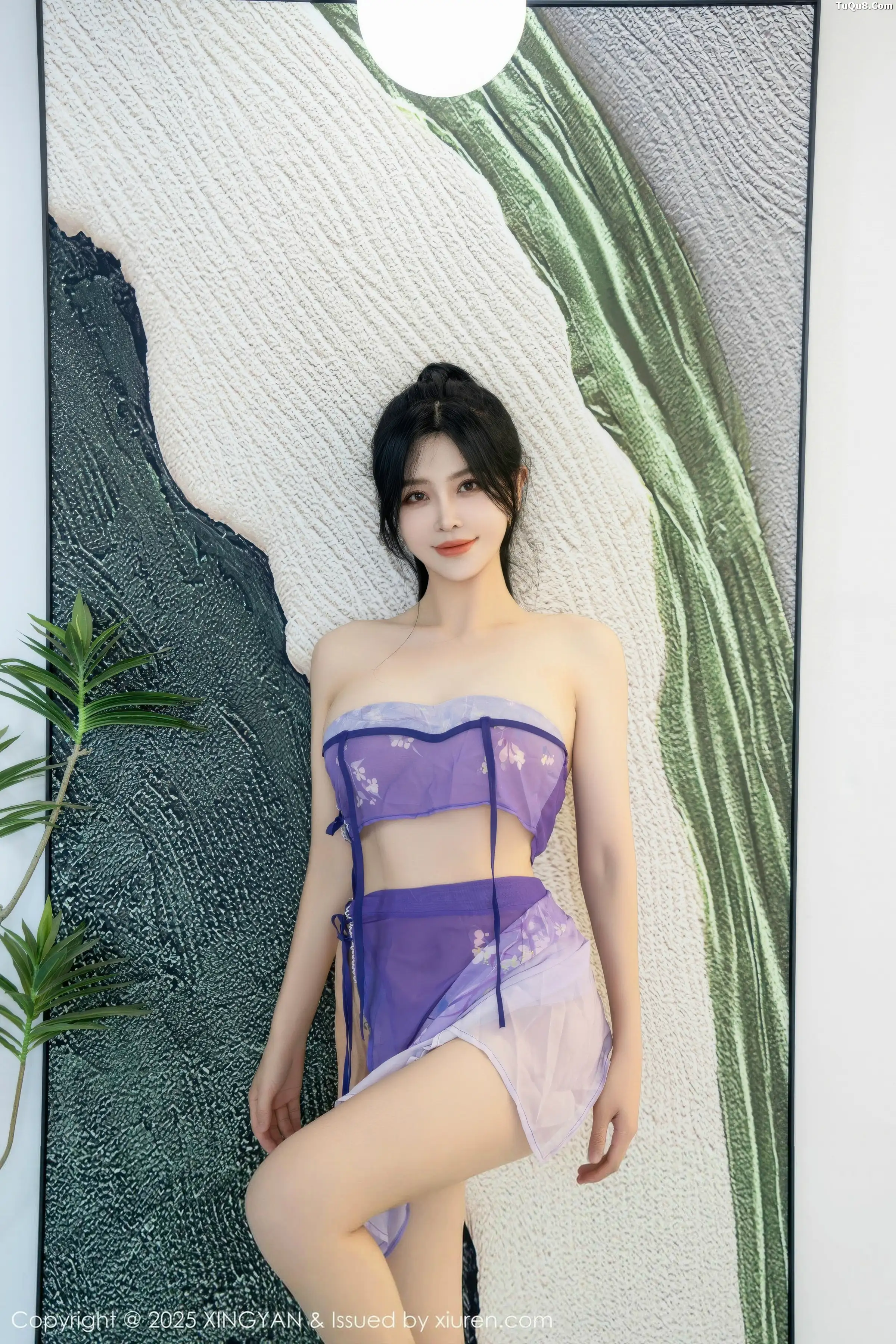 2kmn.vip_[XINGYAN星颜社]VOL.450_女神刘钰儿宾馆场景情感紫色轻透服饰秀完美身材惹火诱惑写真60P