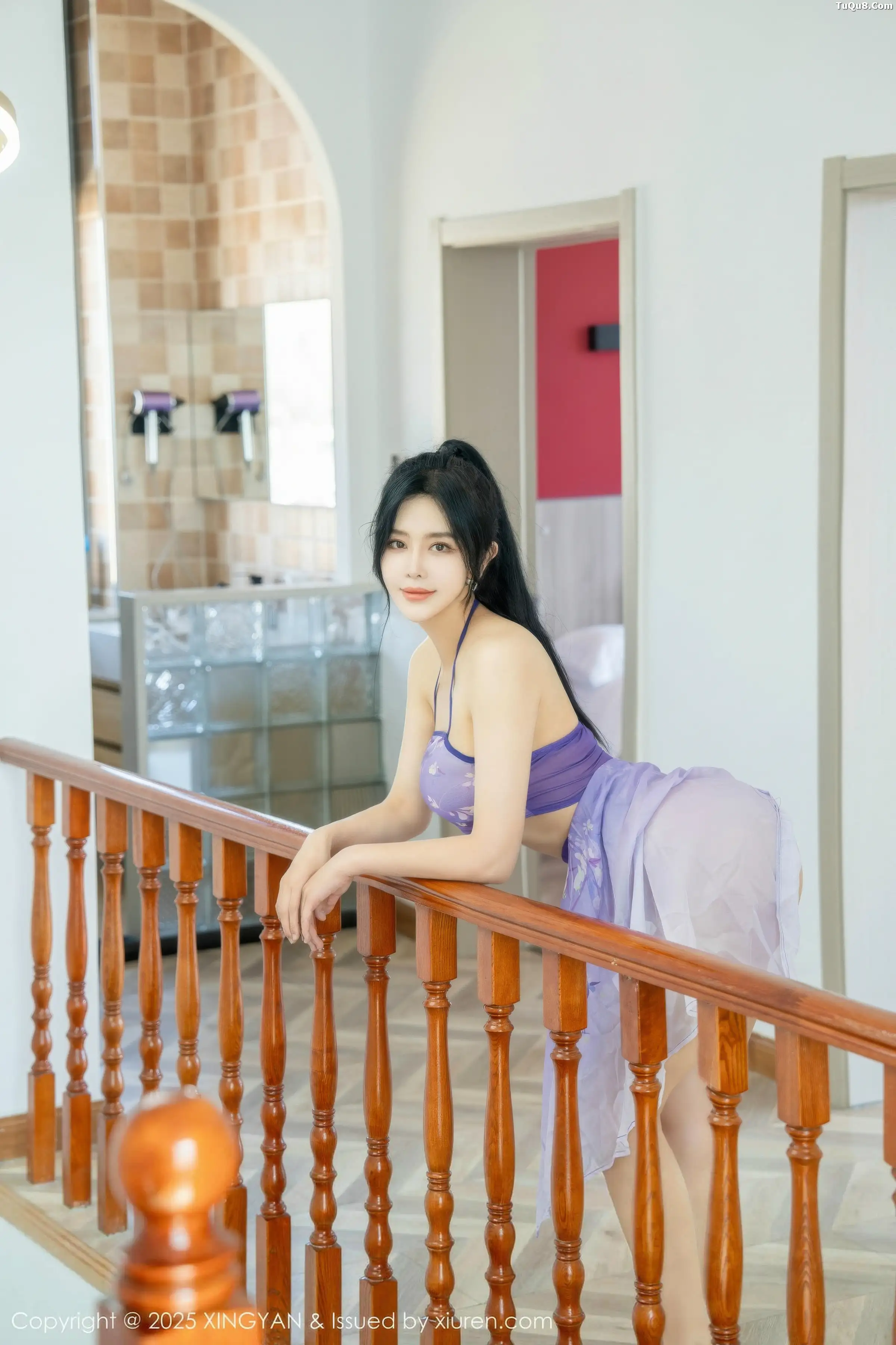 2kmn.vip_[XINGYAN星颜社]VOL.450_女神刘钰儿宾馆场景情感紫色轻透服饰秀完美身材惹火诱惑写真60P