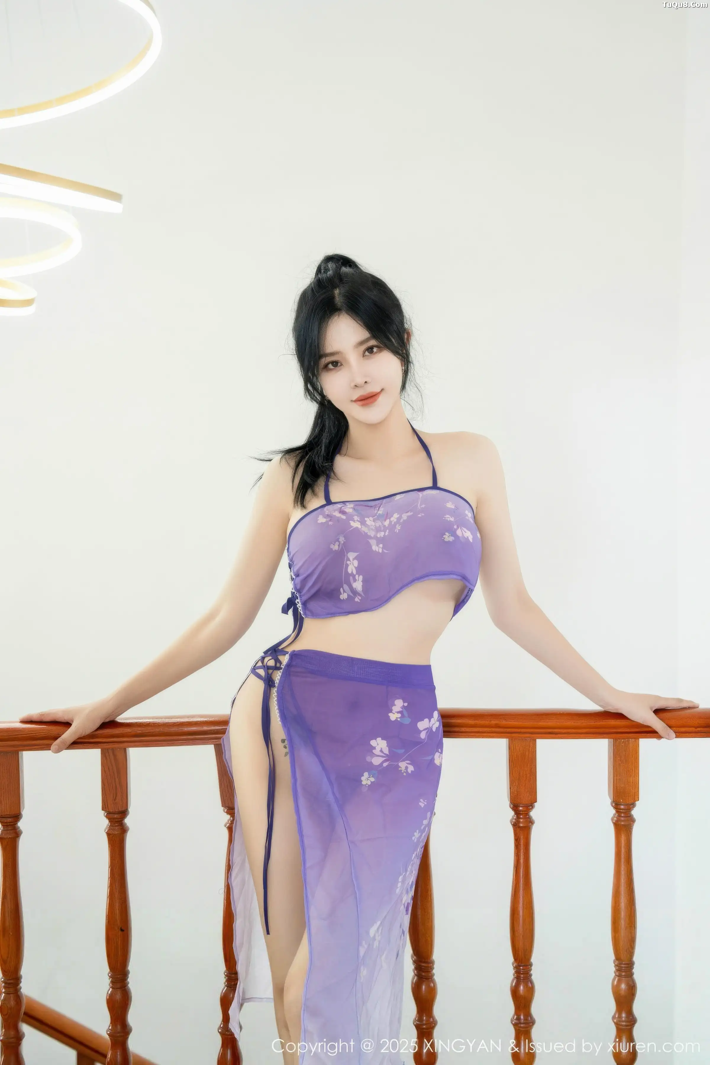 2kmn.vip_[XINGYAN星颜社]VOL.450_女神刘钰儿宾馆场景情感紫色轻透服饰秀完美身材惹火诱惑写真60P