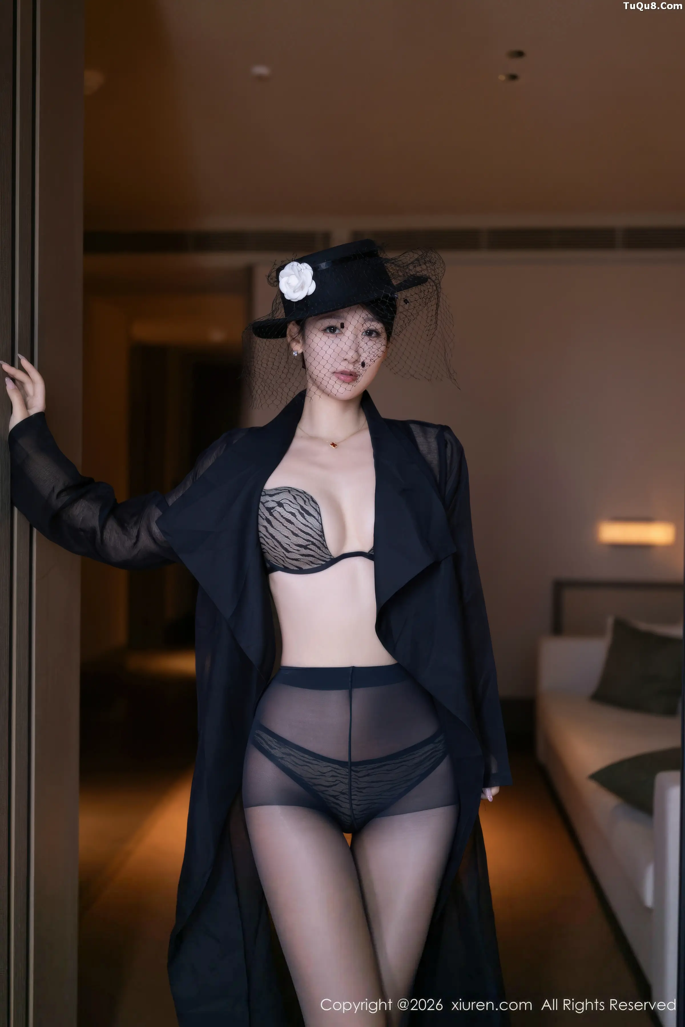 2kmn.vip_[XiuRen秀人网]No.11309_模特唐安琪性感黑色薄纱礼服露黑色内衣配超薄黑丝秀美腿诱惑写真74P