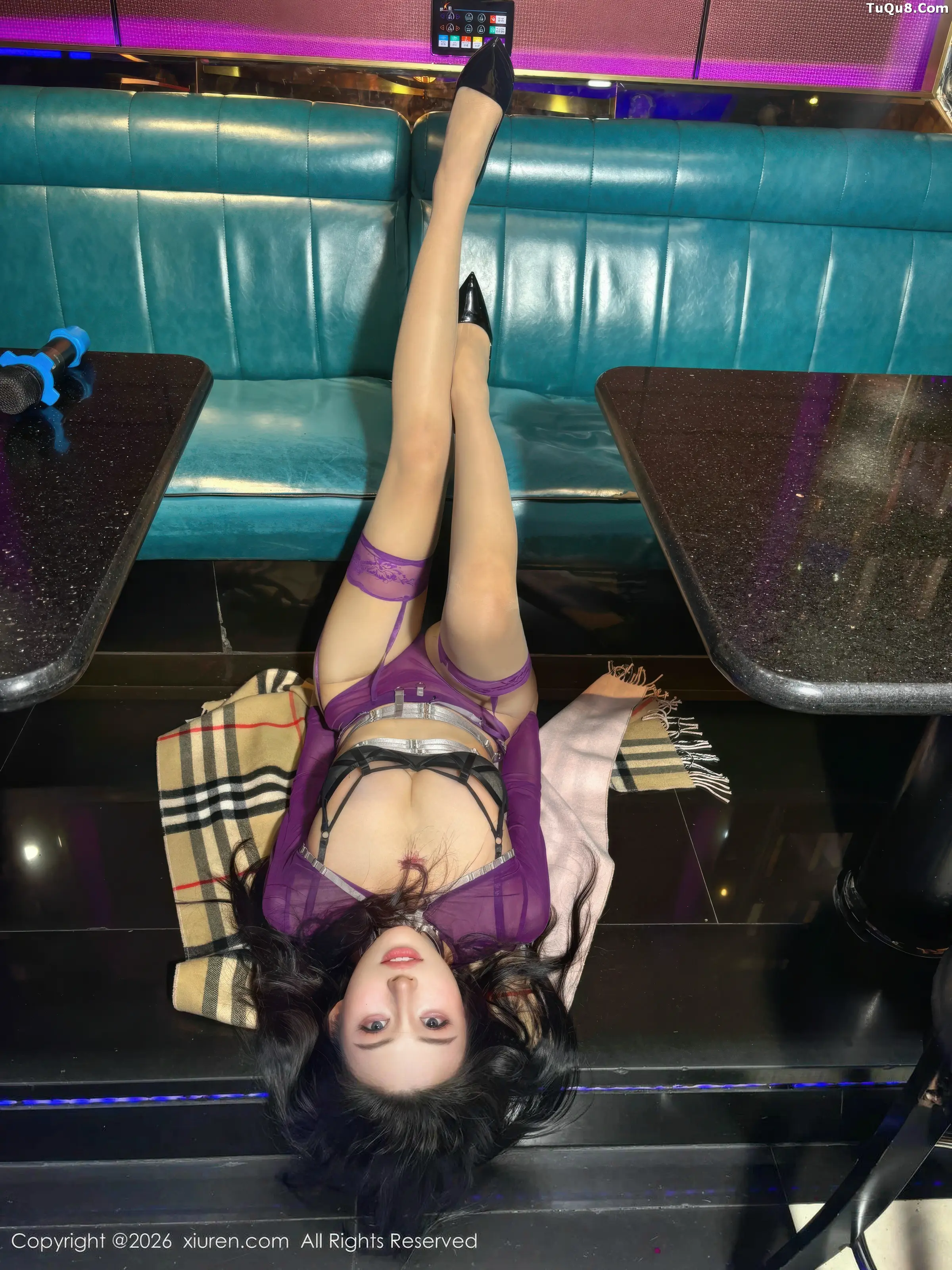 2kmn.vip_[XiuRen秀人网]No.11313_模特夏冰冰性感紫色情趣内衣配肉丝吊袜秀丰满身材撩人诱惑写真76P