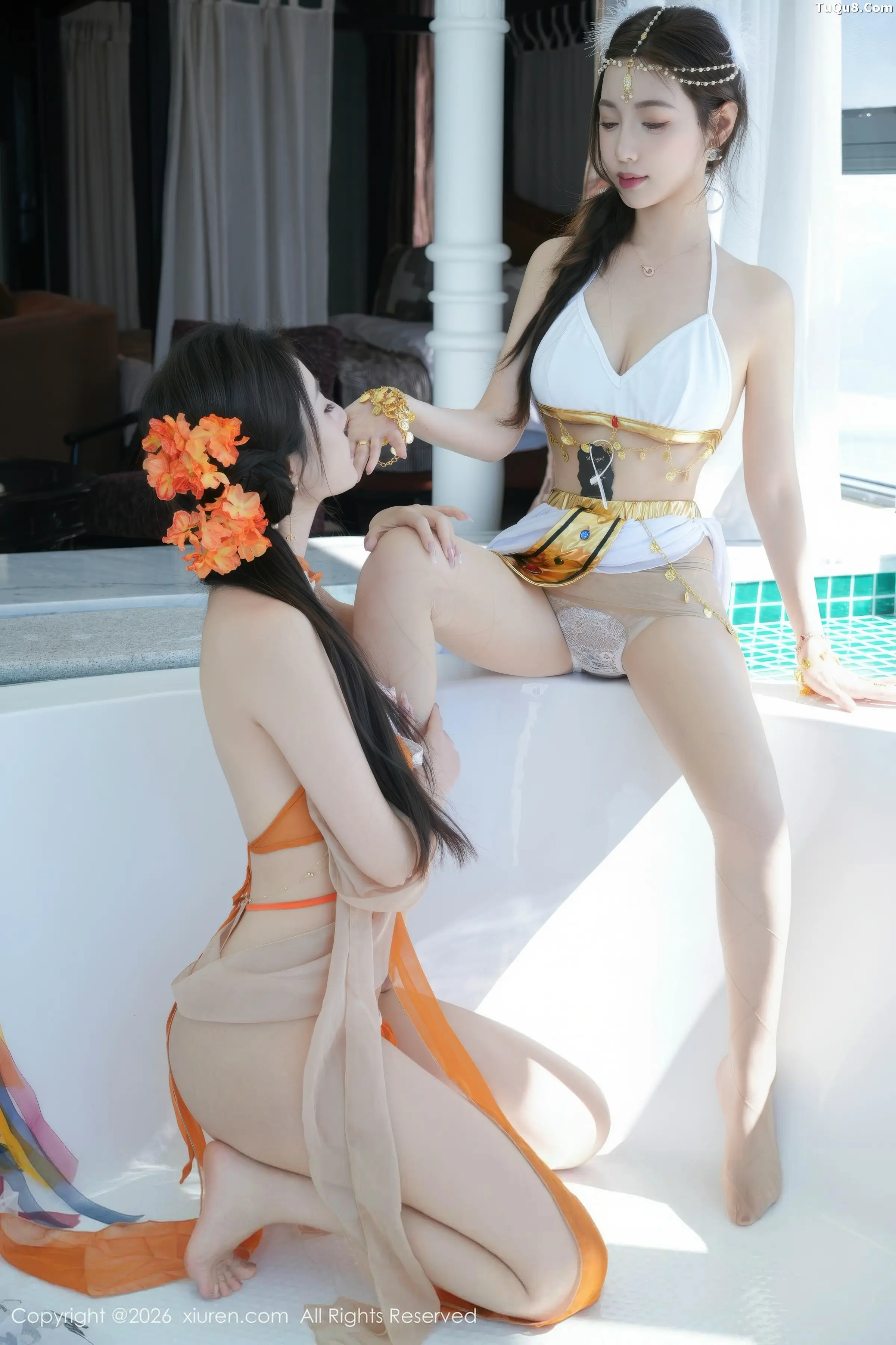 2kmn.vip_[XiuRen秀人网]No.11315_女神合集Twins-桃之夭夭性感姐妹花古典薄纱秀惹火身材诱惑写真82P