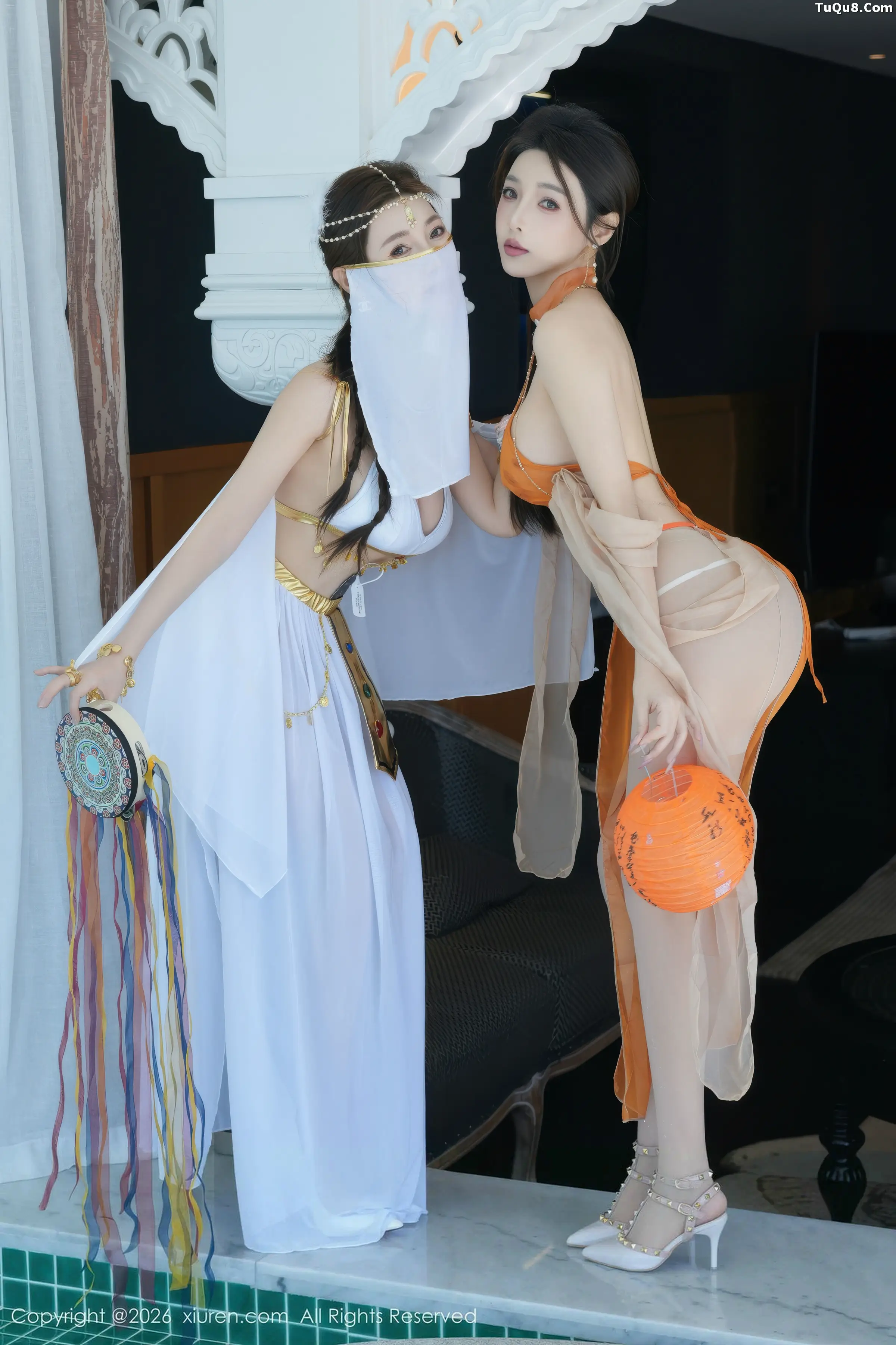 2kmn.vip_[XiuRen秀人网]No.11315_女神合集Twins-桃之夭夭性感姐妹花古典薄纱秀惹火身材诱惑写真82P