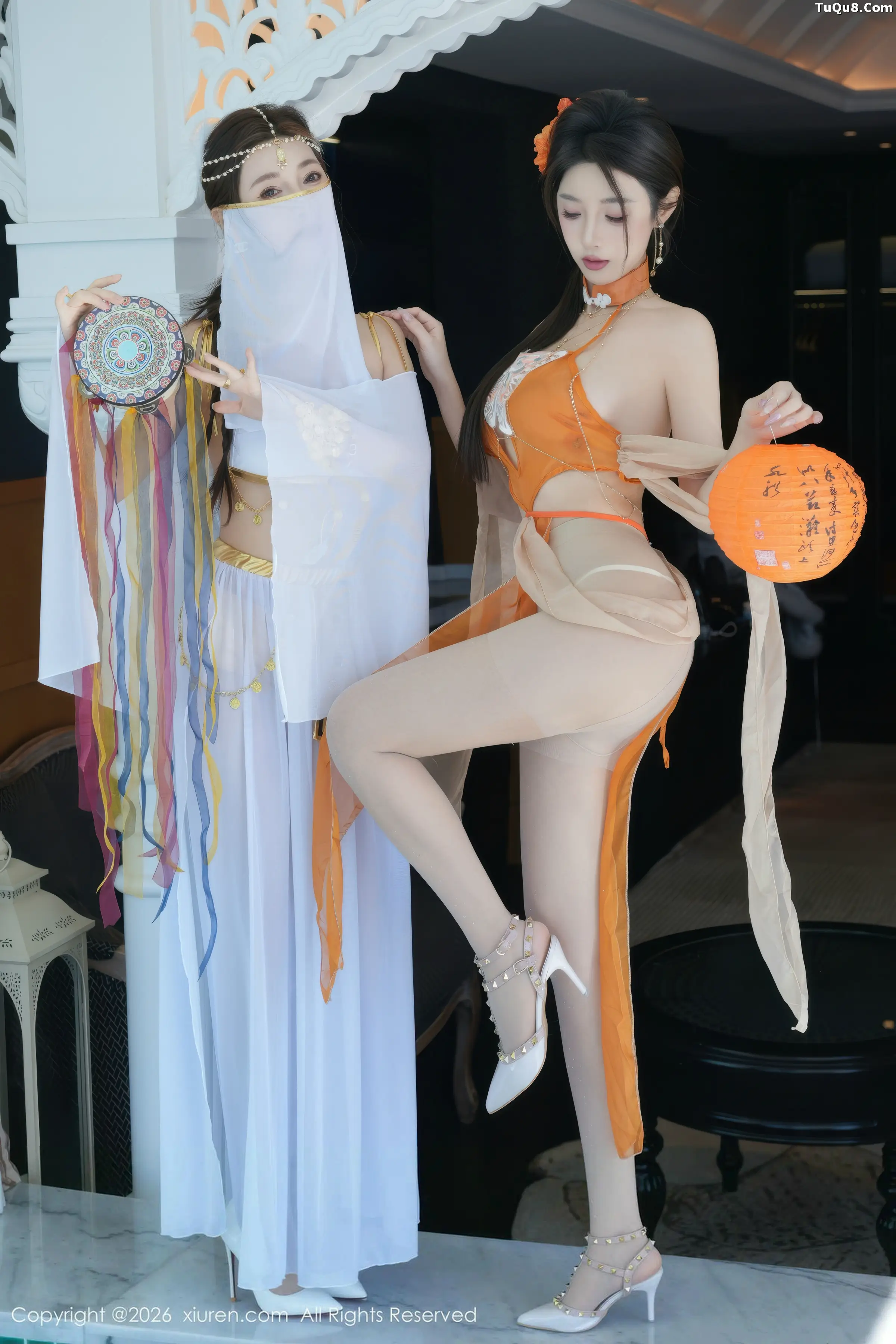 2kmn.vip_[XiuRen秀人网]No.11315_女神合集Twins-桃之夭夭性感姐妹花古典薄纱秀惹火身材诱惑写真82P