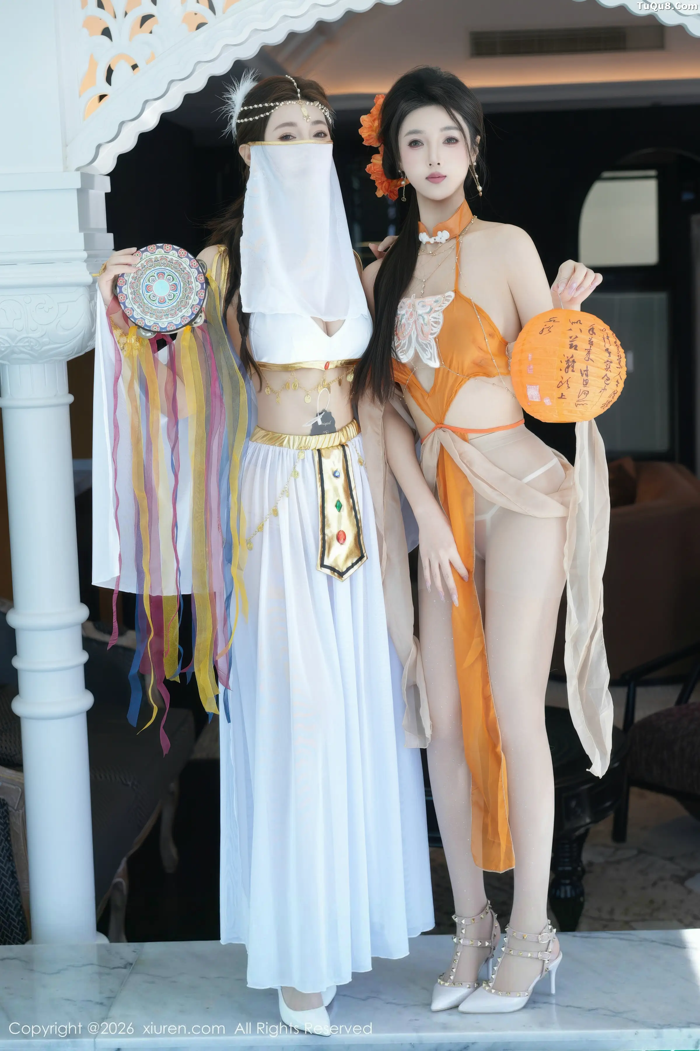 2kmn.vip_[XiuRen秀人网]No.11315_女神合集Twins-桃之夭夭性感姐妹花古典薄纱秀惹火身材诱惑写真82P