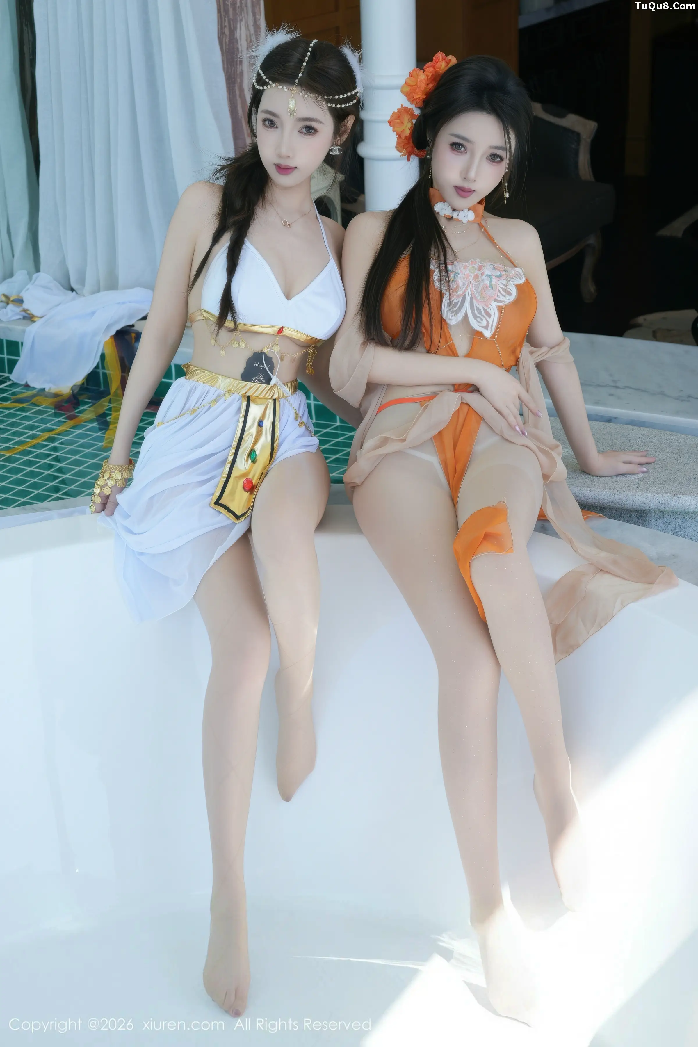 2kmn.vip_[XiuRen秀人网]No.11315_女神合集Twins-桃之夭夭性感姐妹花古典薄纱秀惹火身材诱惑写真82P