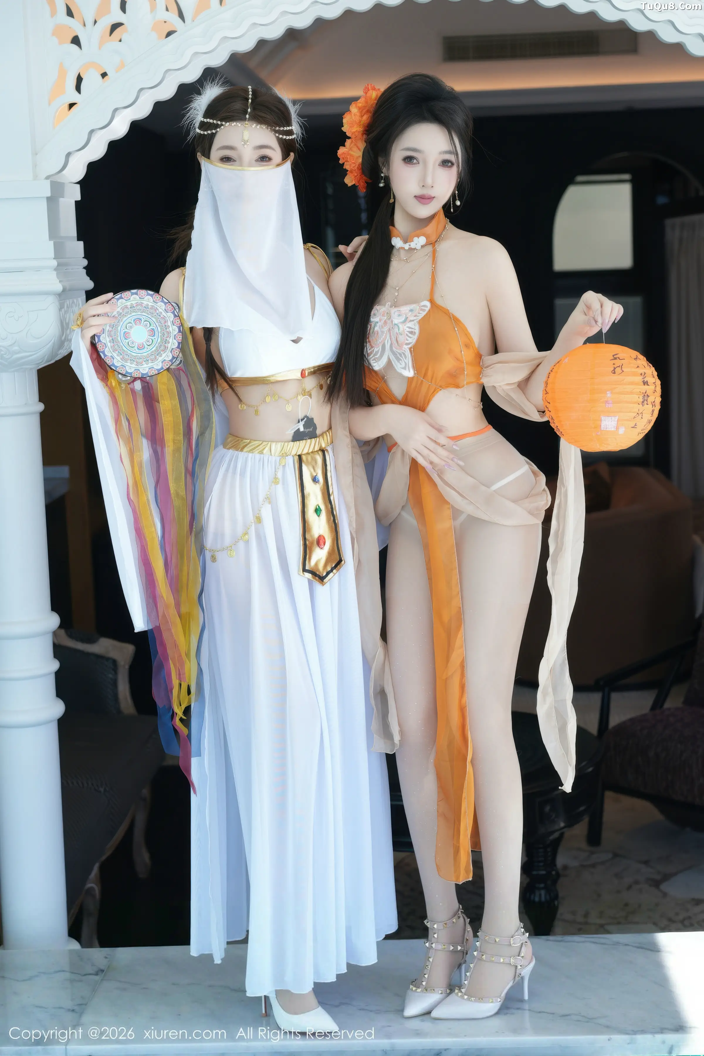 2kmn.vip_[XiuRen秀人网]No.11315_女神合集Twins-桃之夭夭性感姐妹花古典薄纱秀惹火身材诱惑写真82P